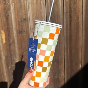 Checkered 23oz Stainless Steel Tumbler